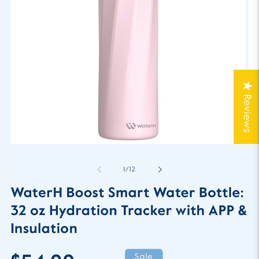 Water boost Pink Water Bottle smart water bottle - Picture 2 of 6
